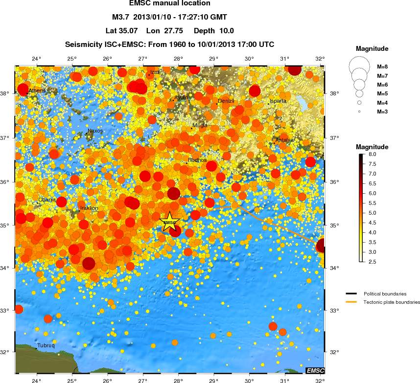 regional magnitude historical seismicity