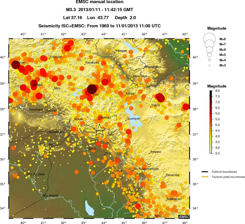 regional magnitude historical seismicity