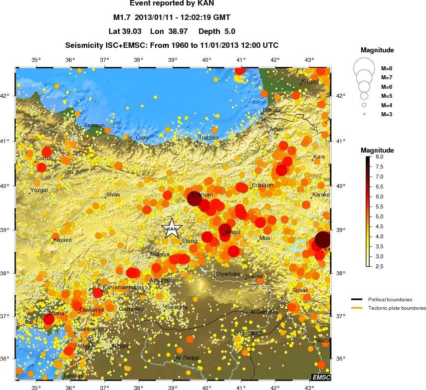 regional magnitude historical seismicity