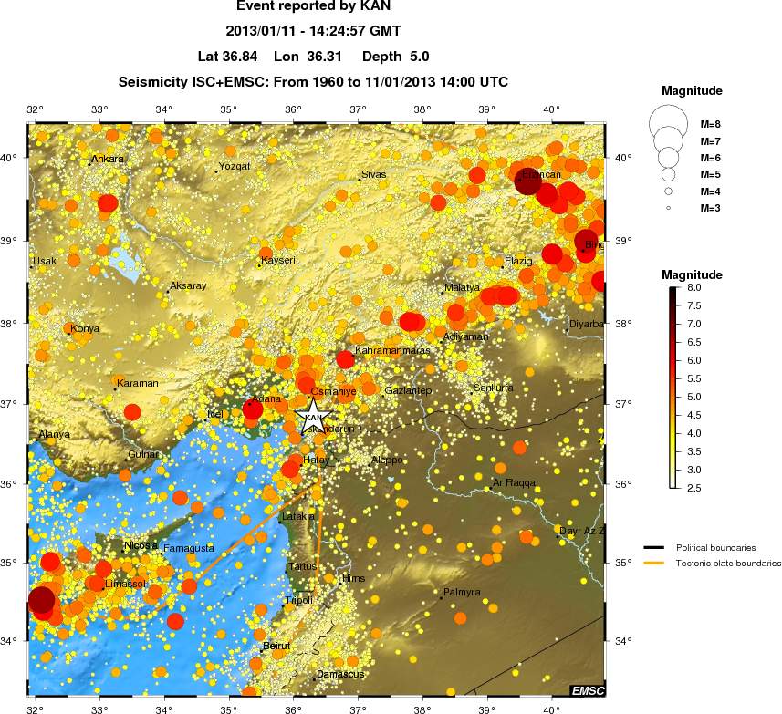 regional magnitude historical seismicity