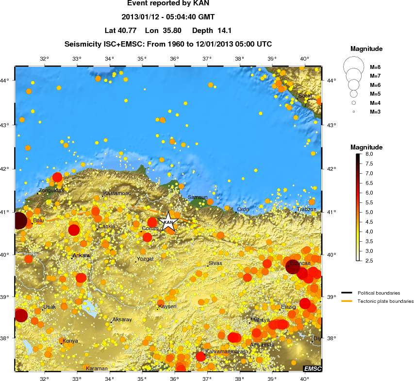 regional magnitude historical seismicity