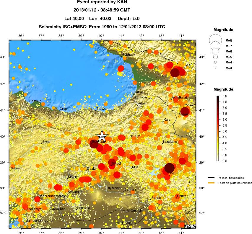 regional magnitude historical seismicity