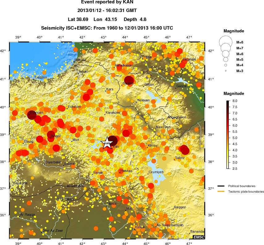 regional magnitude historical seismicity
