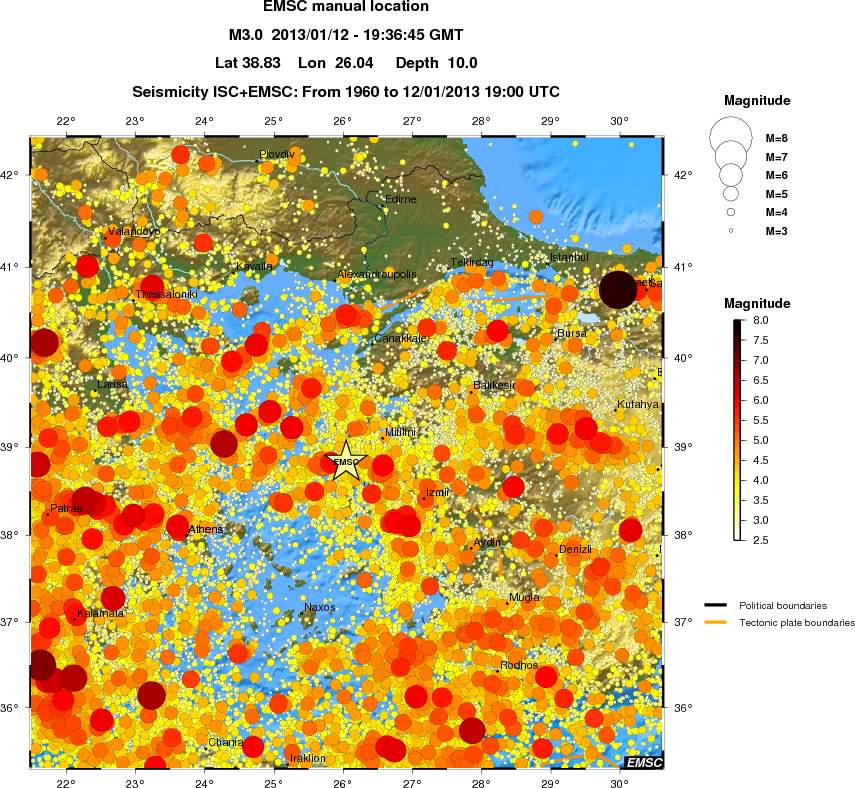regional magnitude historical seismicity