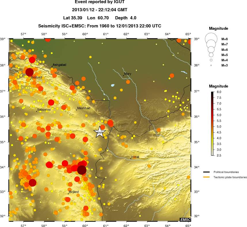 regional magnitude historical seismicity