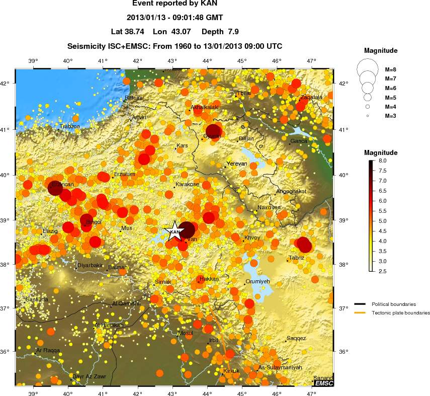 regional magnitude historical seismicity
