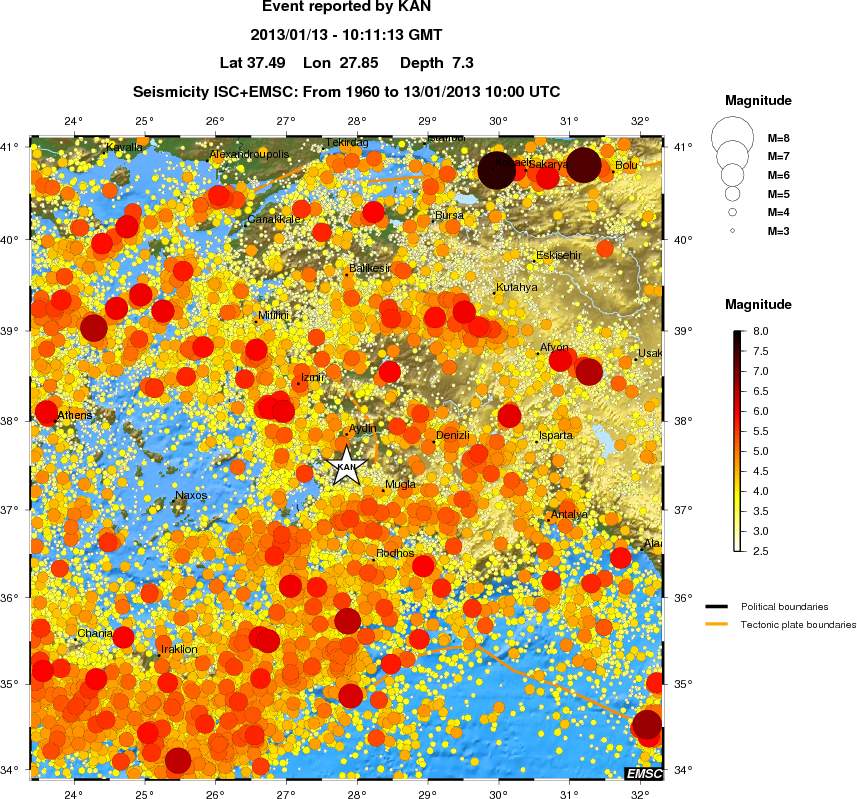 regional magnitude historical seismicity