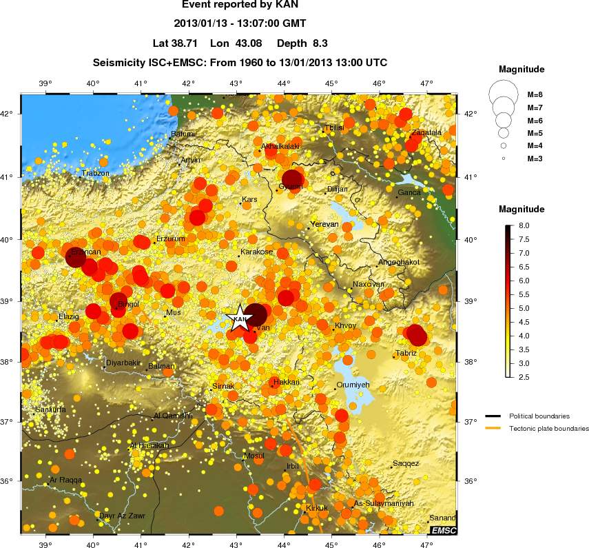 regional magnitude historical seismicity