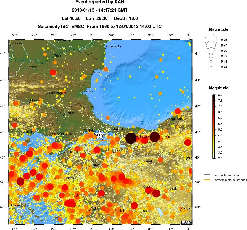 regional magnitude historical seismicity