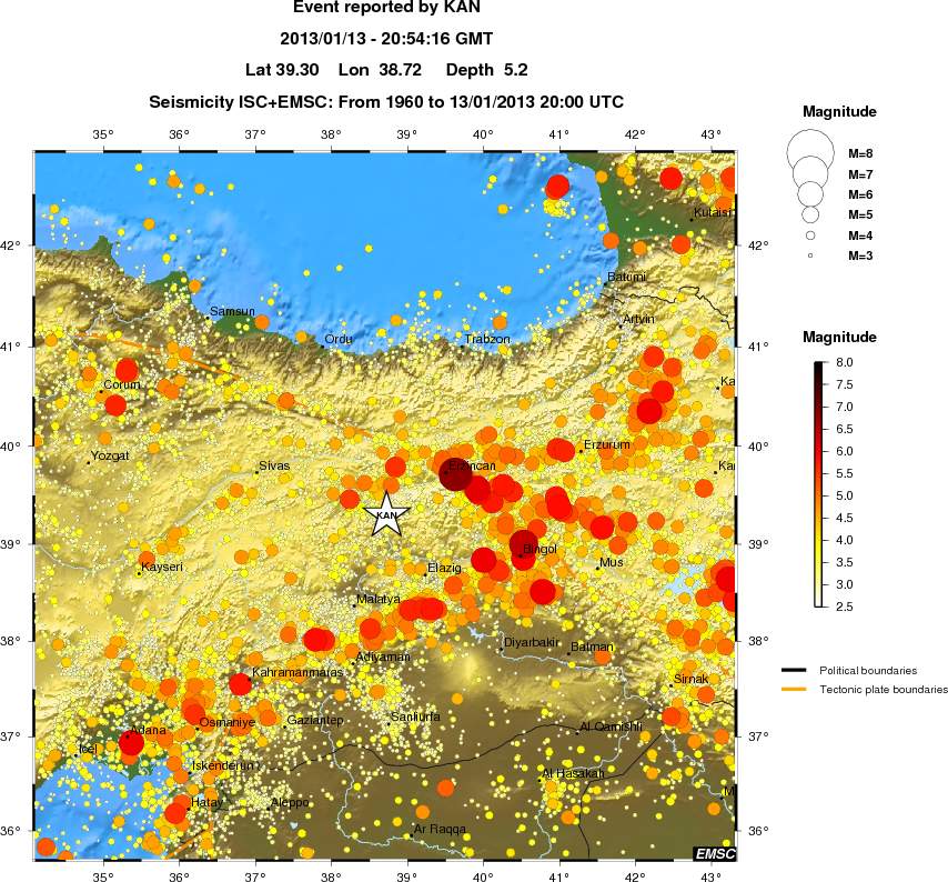 regional magnitude historical seismicity