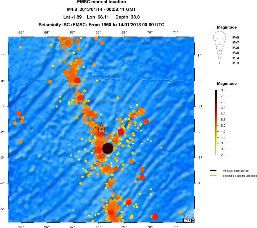 regional magnitude historical seismicity