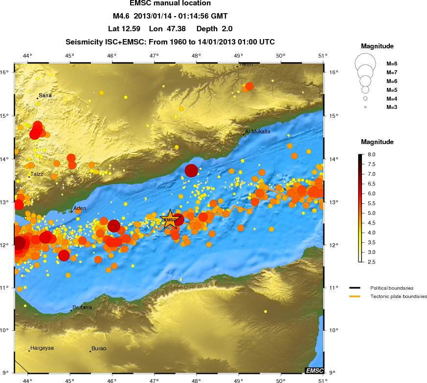 regional magnitude historical seismicity