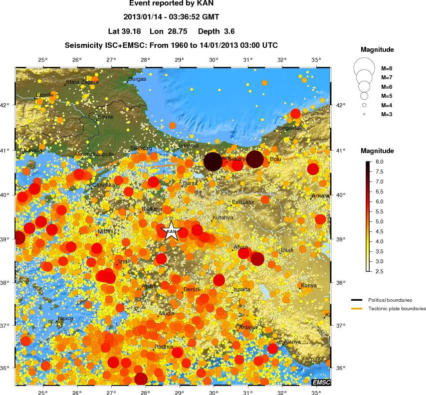 regional magnitude historical seismicity