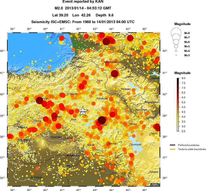 regional magnitude historical seismicity