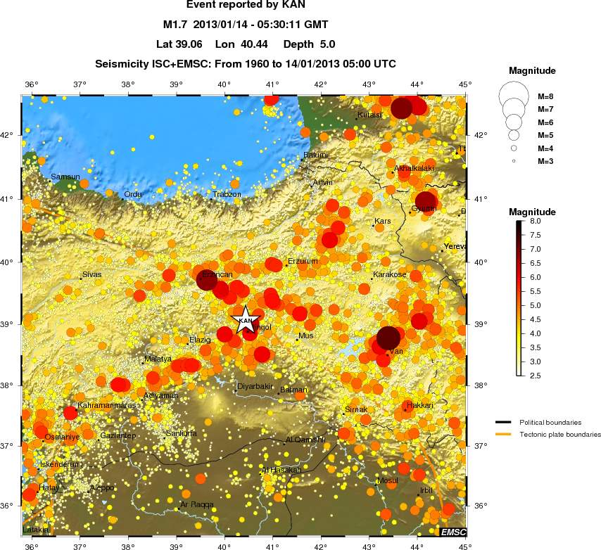 regional magnitude historical seismicity