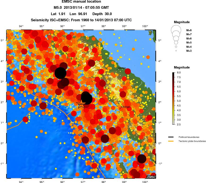 regional magnitude historical seismicity