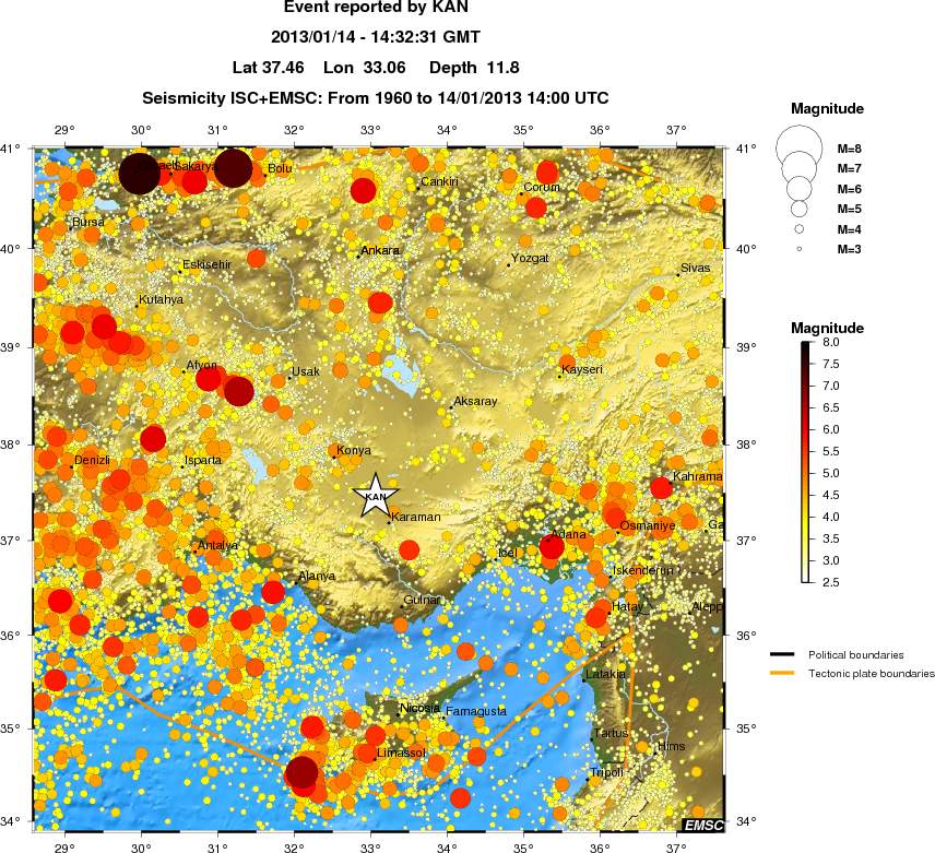 regional magnitude historical seismicity