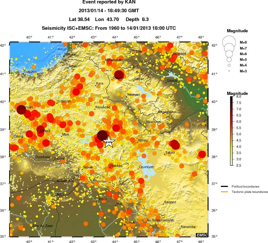 regional magnitude historical seismicity