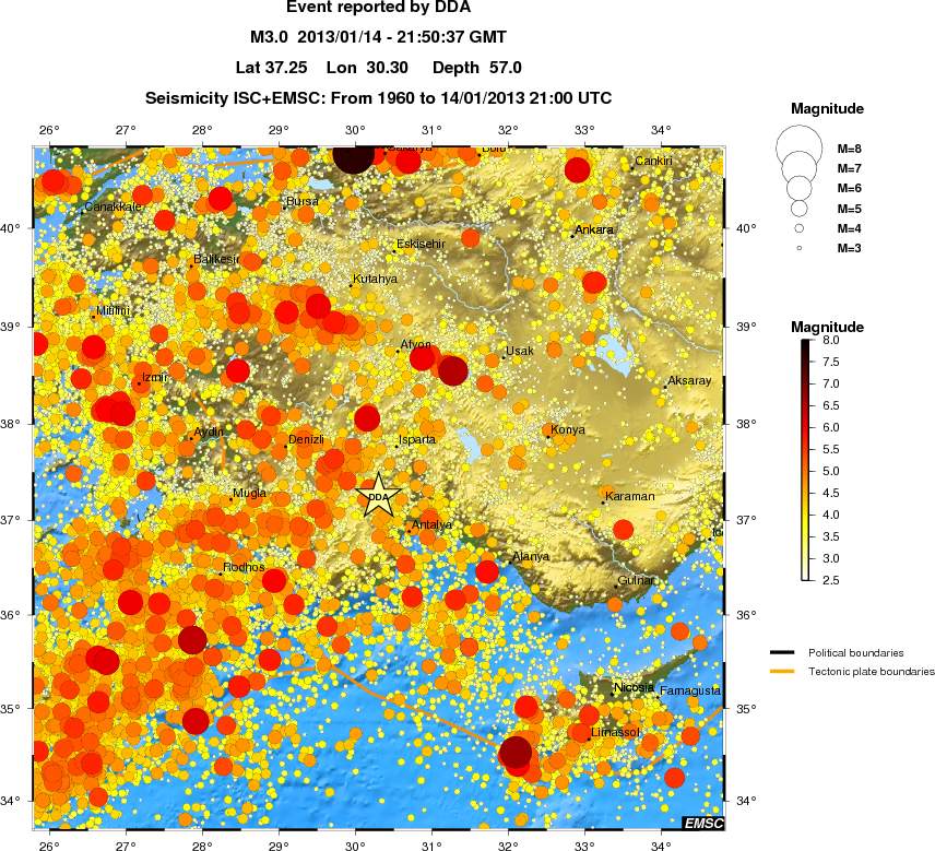 regional magnitude historical seismicity