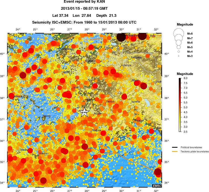 regional magnitude historical seismicity