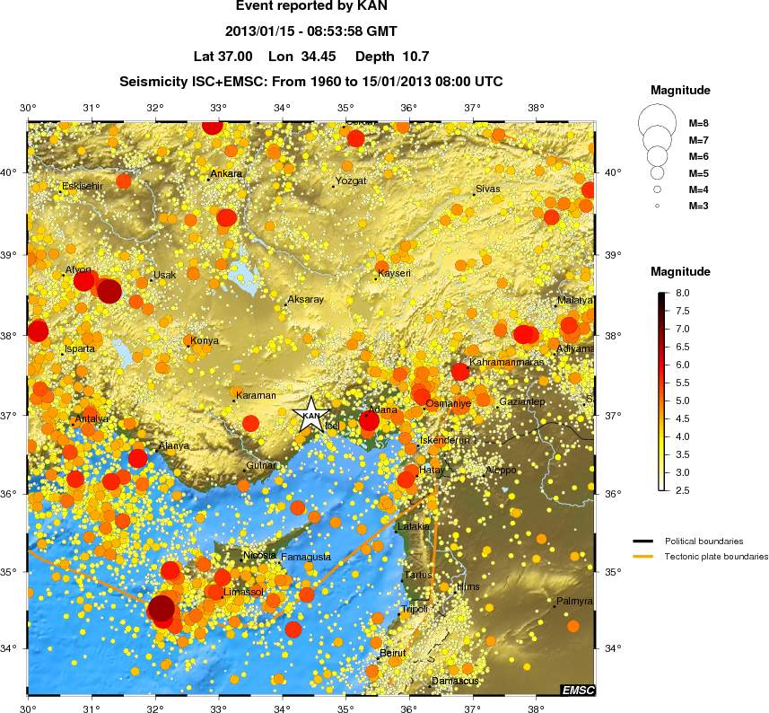 regional magnitude historical seismicity