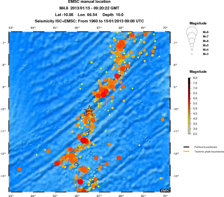 regional magnitude historical seismicity