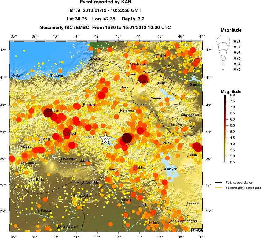 regional magnitude historical seismicity