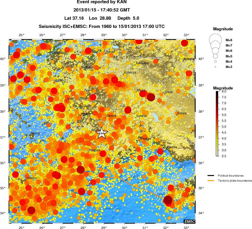 regional magnitude historical seismicity