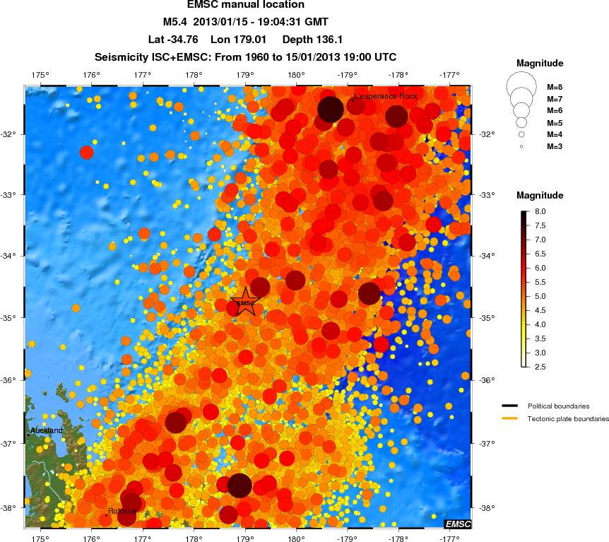 regional magnitude historical seismicity