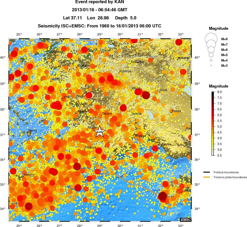 regional magnitude historical seismicity
