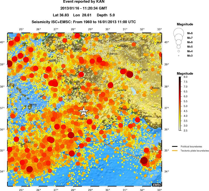 regional magnitude historical seismicity