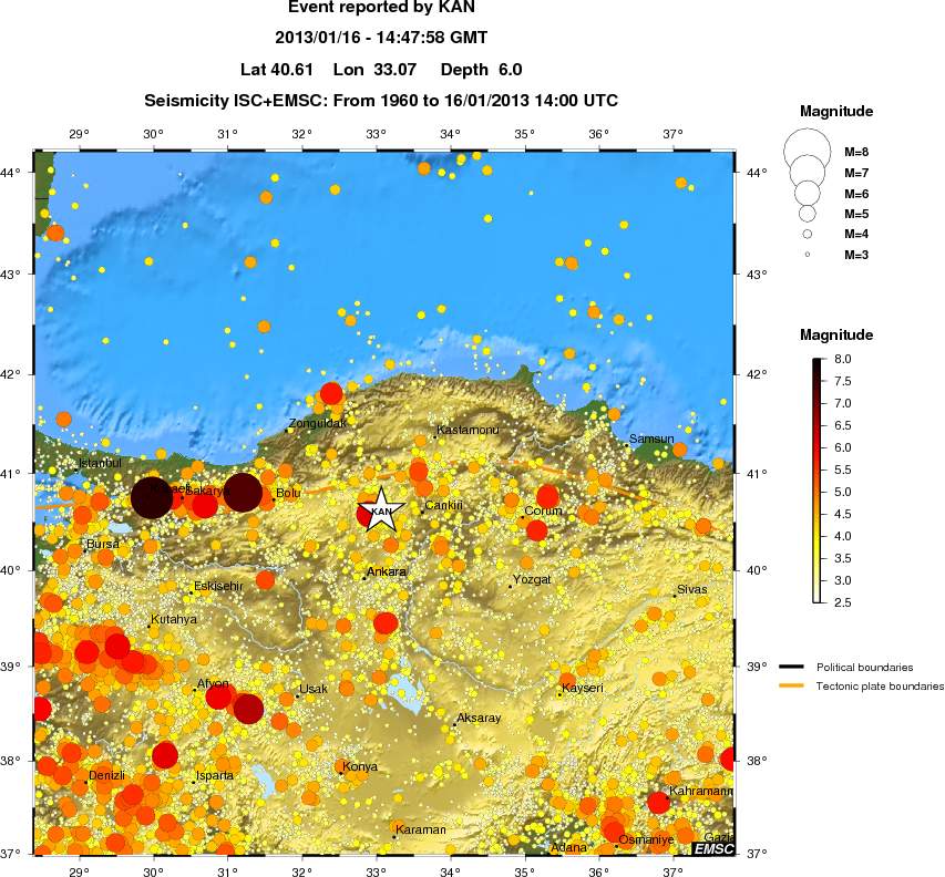 regional magnitude historical seismicity