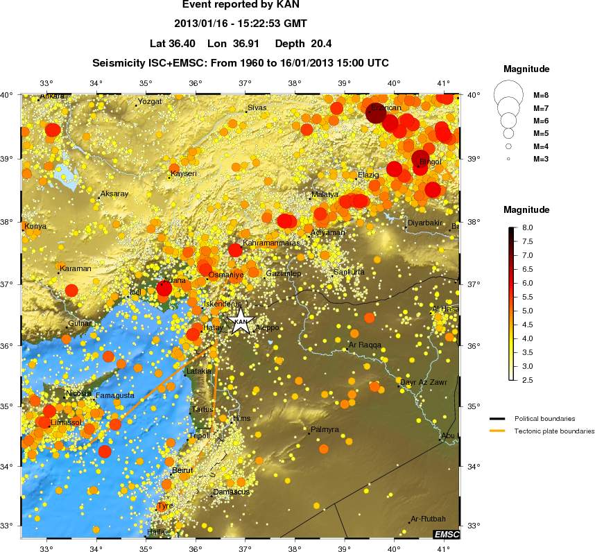 regional magnitude historical seismicity