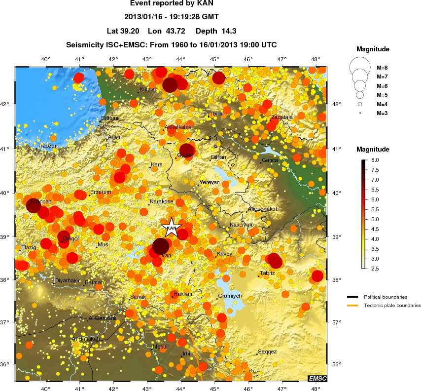 regional magnitude historical seismicity