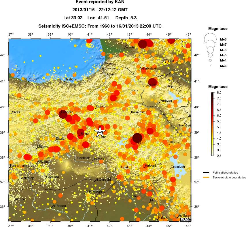 regional magnitude historical seismicity