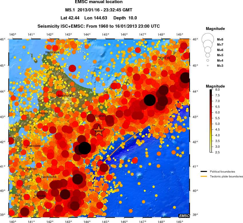 regional magnitude historical seismicity