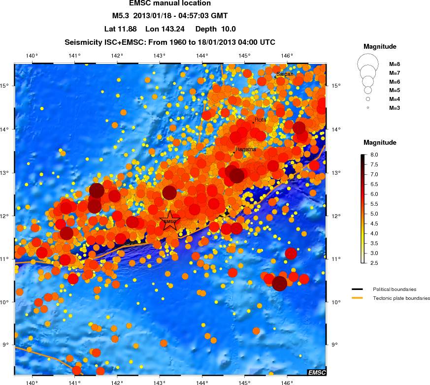 regional magnitude historical seismicity