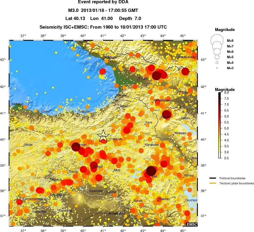 regional magnitude historical seismicity