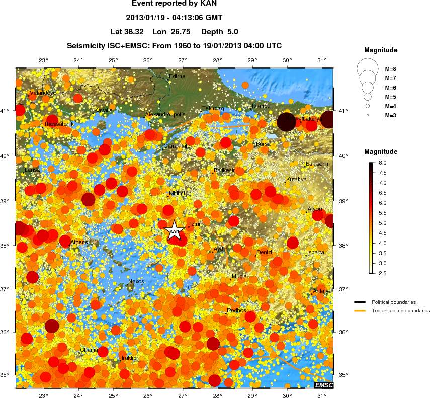 regional magnitude historical seismicity
