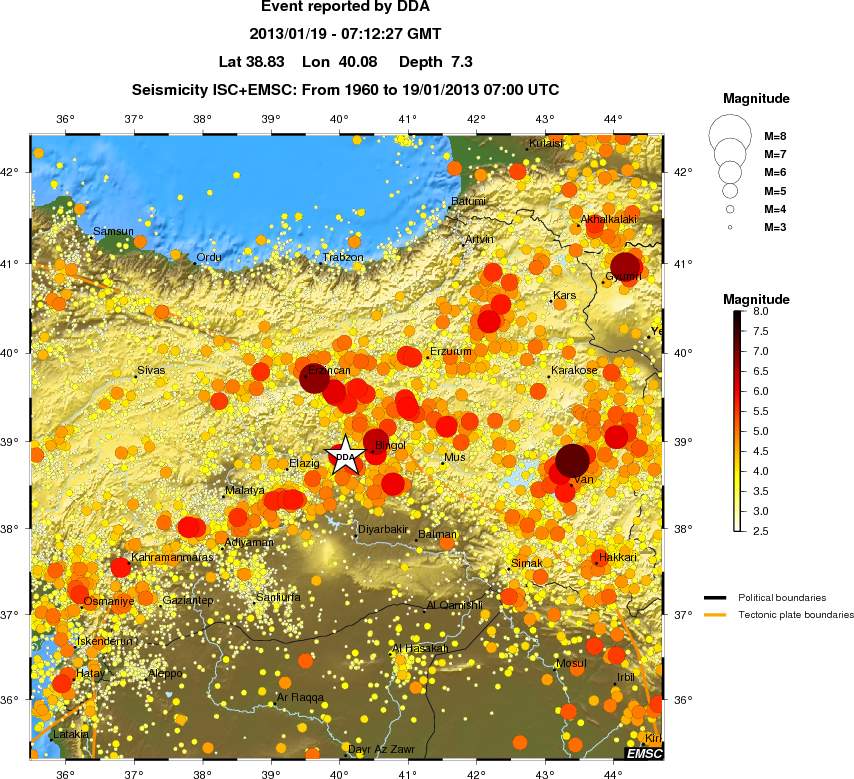 regional magnitude historical seismicity