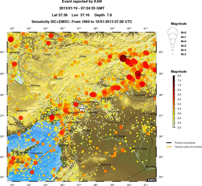 regional magnitude historical seismicity