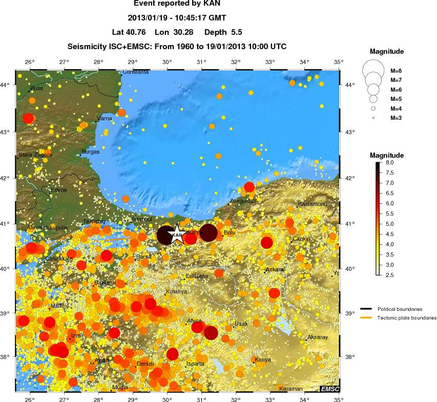 regional magnitude historical seismicity