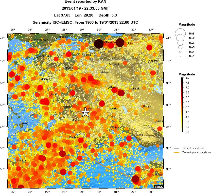 regional magnitude historical seismicity