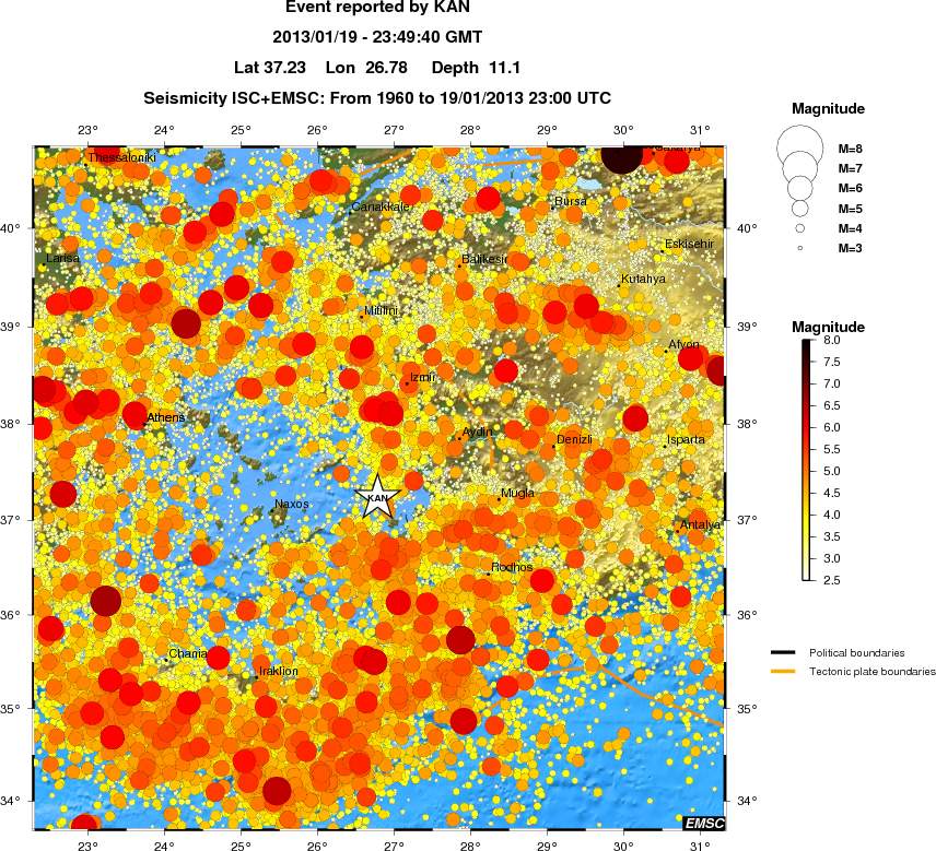regional magnitude historical seismicity