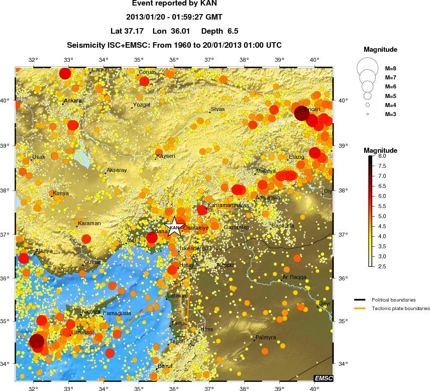 regional magnitude historical seismicity