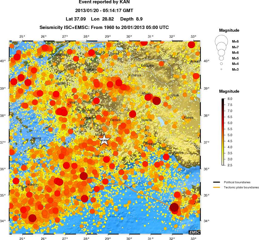 regional magnitude historical seismicity