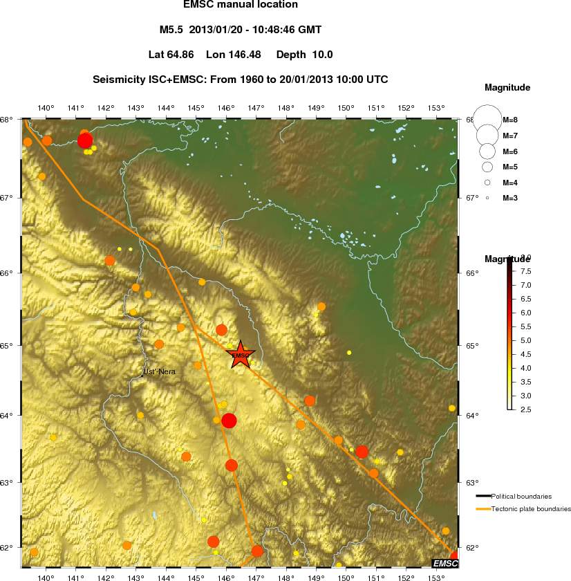 regional magnitude historical seismicity