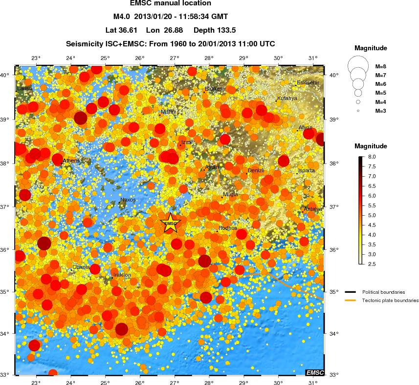 regional magnitude historical seismicity