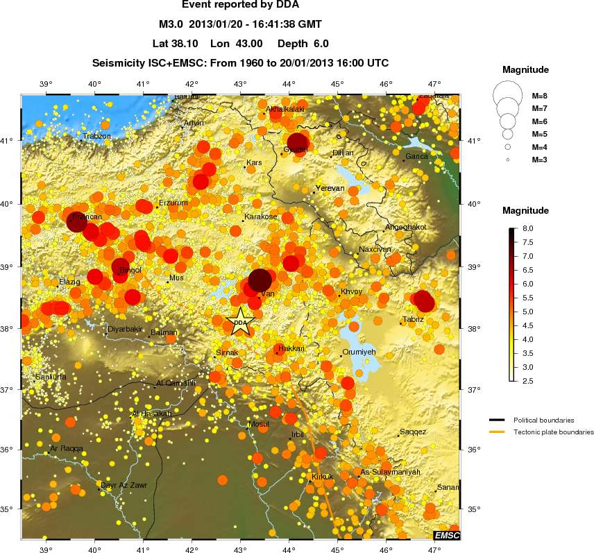 regional magnitude historical seismicity