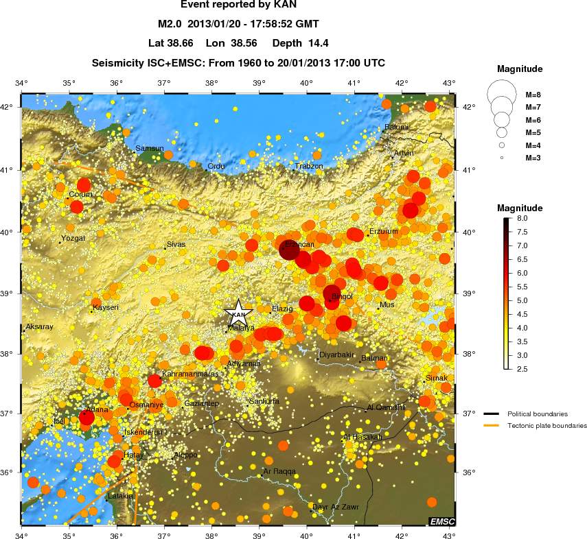 regional magnitude historical seismicity